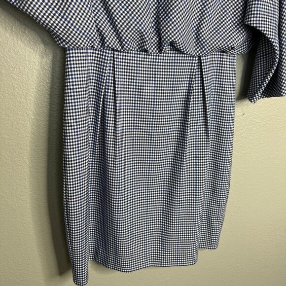 NWOT Trina Turk Amar Gingham Check Blouson Mini Dress Dolman Sleeve Size 2 Small - Picture 7 of 11